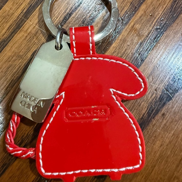 Coach Red Leather Telephone Key Fob - Picture 4 of 4